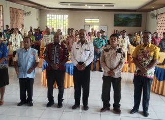 Bupati Sarmi buka kegiatan sosialisasi Anti gratifikasi bagi APIP dan OPD di lingkup Pemda Sarmi.